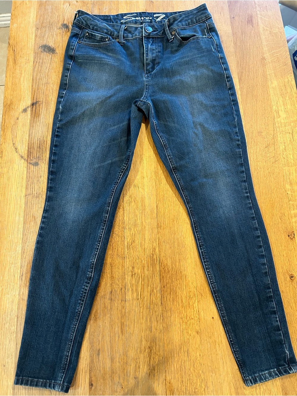 Seven7 Women's Dark Blue Skinny Jeans